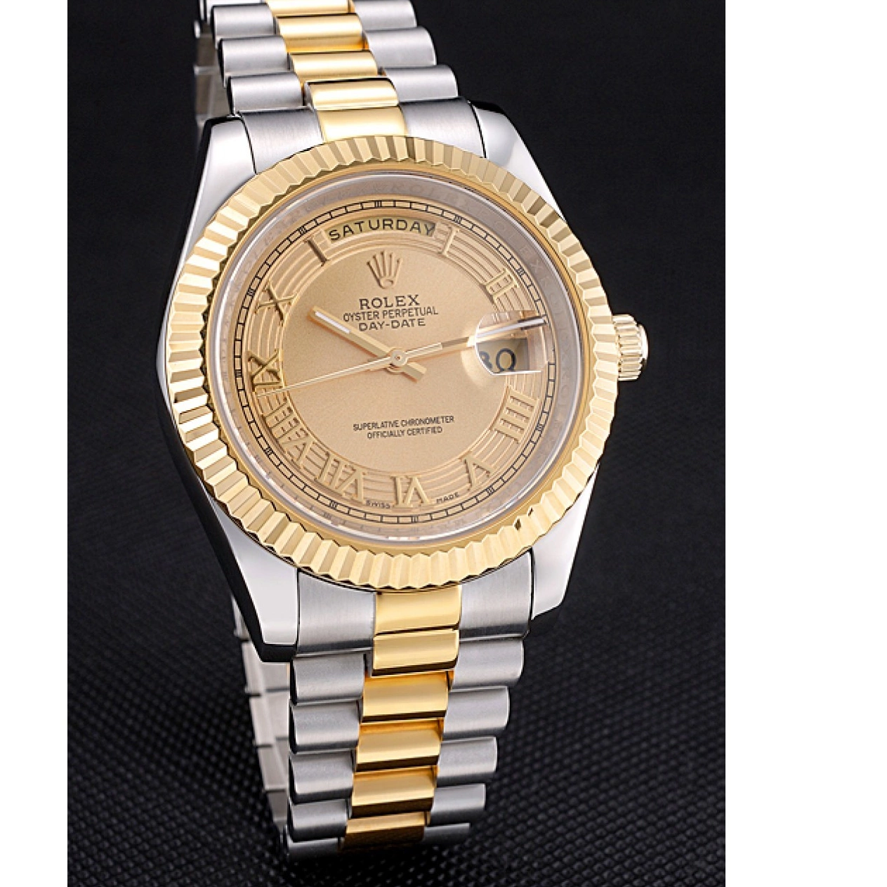 Good copy rolex watches Tone Rolex 18k Two Steel Day-Date Gold Gold Plated Stainless Dial 0614